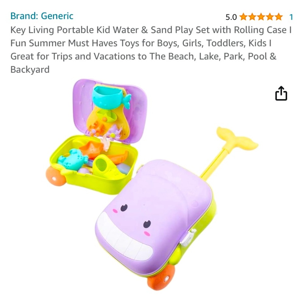 Key Living Portable Kid Water & Sand Play Set